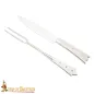 Medieval Cutlery Knife and Fork Stainless Steel with Bone Handle