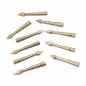 Solid Brass Aiglets with Bodkin Tips Set of 10