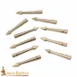 Solid Brass Aiglets with Bodkin Tips Set of 10