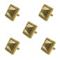 Elite Pure Solid Brass Leather Mounts Functional Set of 5