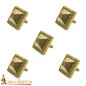 Elite Pure Solid Brass Leather Mounts Functional Set of 5