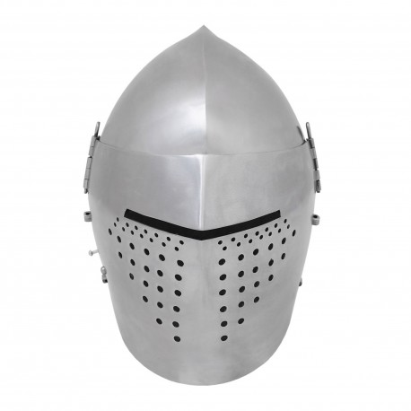 Late Medieval Full Visor Bascinet Helmet 14 gauge