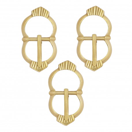Late Medieval Brass Buckle Set of 3
